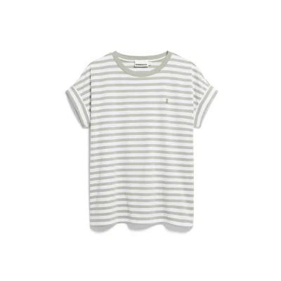Abbildung von Armedangels Idaara Stripes Tshirt print, Damen, Größe: Medium, White seagreen