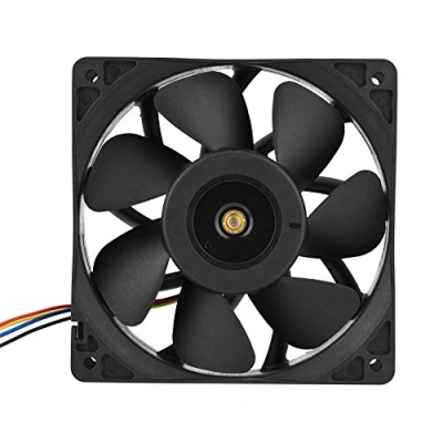 Abbildung von Richer R Antminer Lüfter, DC 12V 2.7A 6000RPM Lüfter Ersatz 4 Pin Stecker Kühlung Gehäuselüfter für S7 S9 Schwarz