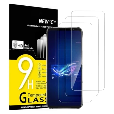 Abbildung von NEW&#039;C 3 Stück, Panzer Schutz Glas für Asus ROG Phone 6, Frei von Kratzern, 9H Härte, HD Displayschutzfolie, 0.33mm Ultra klar, Ultrabeständig
