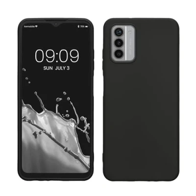 Abbildung von kwmobile Hülle kompatibel mit Nokia G42 5G weiches TPU Silikon Case Cover geeignet für kabelloses Laden Schwarz