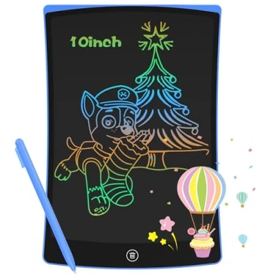 Abbildung von GUYUCOM LCD Zaubertafel 10 Zoll, Schreibtafel, Bunte Schreibtablett Zeichenbrett Maltafel, Verbessertes Schreibtafel Elektronisch, Großartige Spielzeug für Geschenk Junge 2 3 4 5 6 7 Jahre