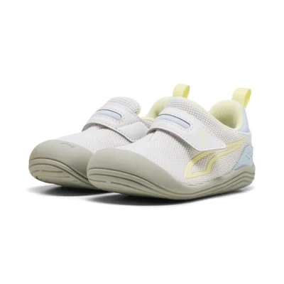Abbildung von Puma Kitten Mesh V Sneakers Baby Schuhe Feather Gray/Gold Moon/Haute Tropic Größe: 26