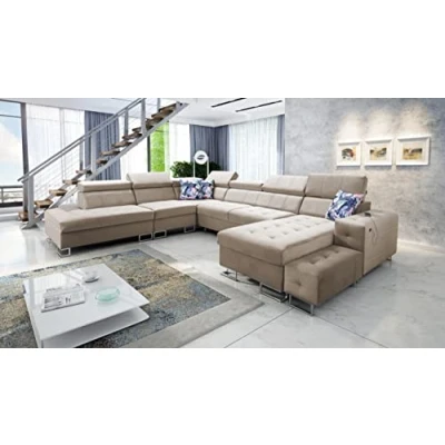 Abbildung von All4All Ecksofa Hugo X 362x293cm Schlaffunktion Bettkasten U Form Couch Eckcouch Schlafsofa Sofaeck Bett Wohnlandschaft Magic Velvet 2282 Seite Rechts 26