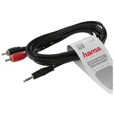 Abbildung von Hama RCA 3.5mm M/M 2m, 2 x RCA, Männlich, 3.5mm, m, Schwarz, Rot