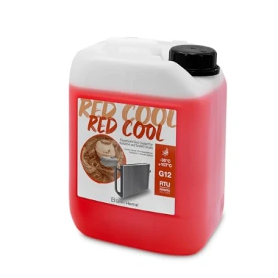 Abbildung von ErrecHome Red Cool, rote Fluoreszierende Kühlerflüssigkeit 30C, G12 Frostschutzmittel mit OAT Inhibitorpaket auf organischer Basis, gebrauchsfertig, 5 Liter