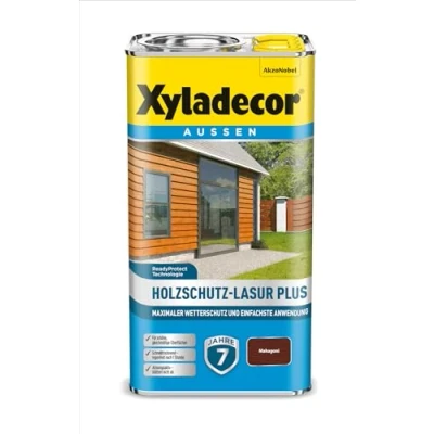Abbildung von Xyladecor Holzschutz Lasur Plus, 4L, Mahagoni