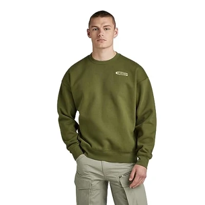 Abbildung von G STAR RAW Herren Old skool back gr loose sw, Grün (dark olive D23994 D425 C744), XL