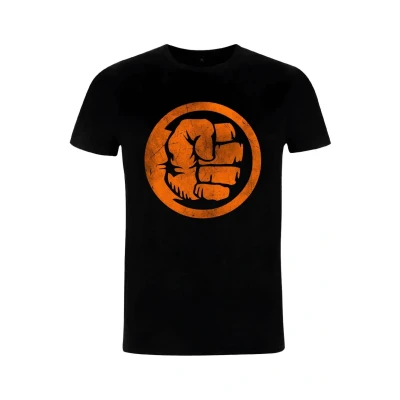 Abbildung von Marvel Unisex Avengers Classic Hulk Orange Organic Short Sleeve T shirt, Schwarz, L