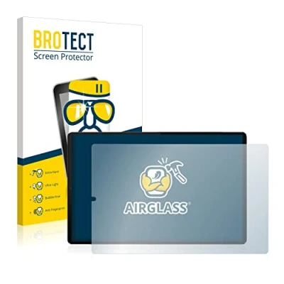 Abbildung von BROTECT Schutzglas für Lenovo Tab M10 FHD Plus (im Querformat) Schutzfolie Panzer Folie Glas [Extrem Kratzfest 9H, Anti Fingerprint,