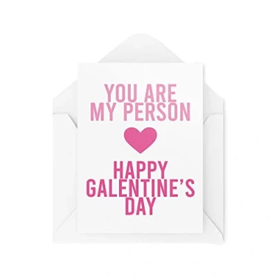 Abbildung von Tongue in Peach Galentinstagskarten You Are My Person Valentinstagskarten Beste Freundin Karten Bestie Karte Support Mädchen CBH1594