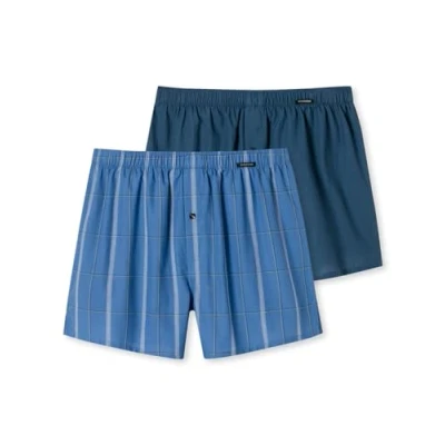 Abbildung von Schiesser 2PACK Boxershorts, Herren, Größe: 4XL, Dunkelblau blau