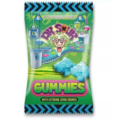 Abbildung von Dr. Sour Gummies Blue Raspberry 200g Saure Fruchtgummifiguren mit blauen Himbeeren inkl. Steam Time ThankYou