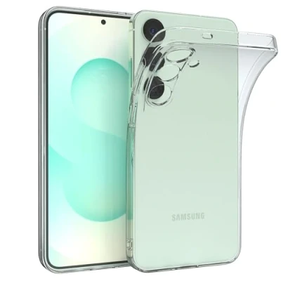 Abbildung von EAZY Case Handyhülle Silikon kompatibel mit Galaxy S25 Plus stoßfeste Schutzhülle dünne für Hülle Fallschutz leichtes Cover schlankes Silicone in Transparent