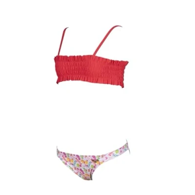 Abbildung von ARENA Mädchen G Sweetie Jr Bandeau Two Pieces Bikini Set, Hibiscus pink Multi, 116 EU