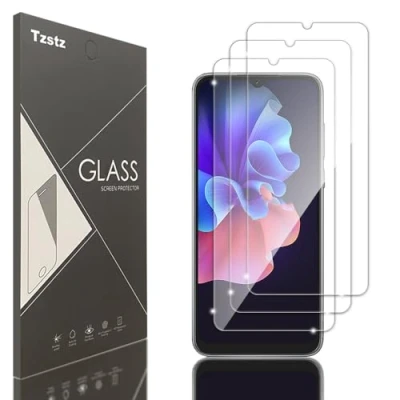 Abbildung von Tzstz 3 Stück Displayschutzfolie aus Hartglas für Blackview A55 Pro/A95, Härtegrad 9H, kratzfest