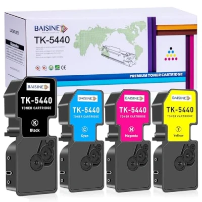 Abbildung von BAISINE Kompatibel für Kyocera TK5440 TK 5440 Toner Ecosys MA2100 MA2100cfx MA2100cwfx PA2100 PA2100cwx PA2100cx 5440K 5440C 5440M 5440Y(4er Pack, Schwarz Cyan Gelb Magenta)