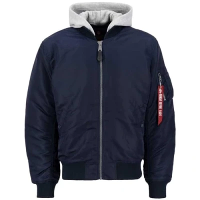 Abbildung von Alpha Industries Flight MA ZH BACK EMB Winterjacke, Herren, Größe: XL, Ultra navy