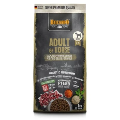 Abbildung von BELCANDO Adult GF Horse [1kg] Hundefutter Trockenfutter ohne Getreide mit Pferd Alleinfuttermittel für ausgewachsene Hunde Aller Rassen ab 1 Jahr