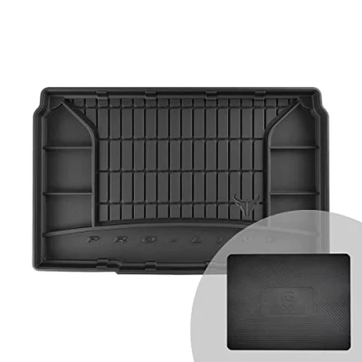 Abbildung von FROGUM ProLine 3D Gummimatte Exklusive Auto Kofferraummatte Kofferraumwanne für Peugeot 208 II ab 2019 Bequemer Organiser Die höchsten Kanten