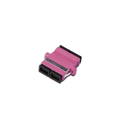 Abbildung von DIGITUS LWL Kupplung SC / OM4 Multimode Fibre Optic Netzwerk Technik Farbe Violett