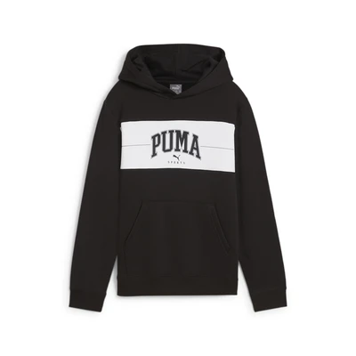 Abbildung von Puma Squad Hoodie Unisex Kapuzenpullover für Kinder, Größe: 128, Black