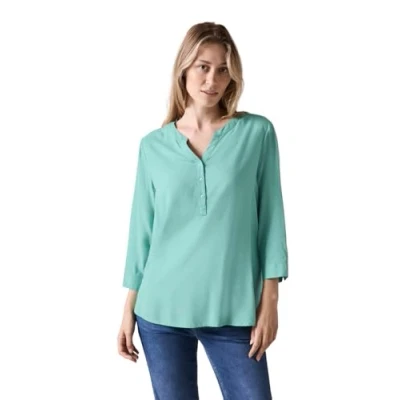 Abbildung von Cecil Dobby Bluse, Damen, Größe: XL, Grün