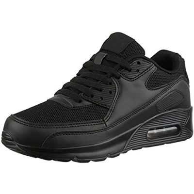 Abbildung von Elara Damen Herren Sneaker Unisex Sport Laufschuhe Turnschuhe Chunkyrayan H001 Z001 Black 36