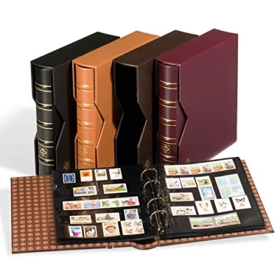 Abbildung von Leuchtturm, Optima Classic, Album (4 Ringe) ohne Inhalt, inkl. Schutzkassette Leder Schwarz Abm: 250x280x65 mm. pro Stk.