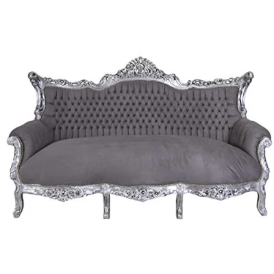 Abbildung von Prunksofa barock Sofa Salon Couch Silber Grau Antik Sitzbank 200cm cat599e19 Palazzo Exklusiv