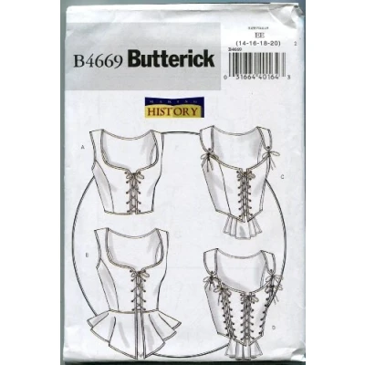 Abbildung von Butterick Patterns B4669 Size EE 14 16 18 20 Misses Corset, Pack of 1, White