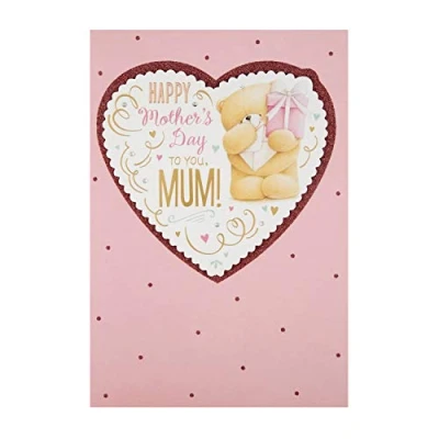Abbildung von Hallmark Muttertagskarte für Mama Forever Friends Bär mit Herz Design