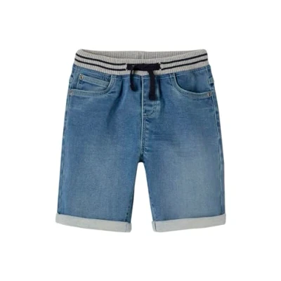 Abbildung von Vertbaudet Jungen Shorts mit Schlupfbund, Denim Look Double Stone 140