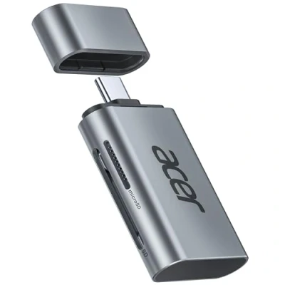 Abbildung von acer SD Kartenleser 312MB/S USB C 4.0, UHS II Kleines Card Reader aus Aluminium, Micro SD/TF Speicherkartenleser Adapter für iPhone 15/16 Serie, Galaxy S24, iPad Pro,MacBook Pro,Surface Pro usw.