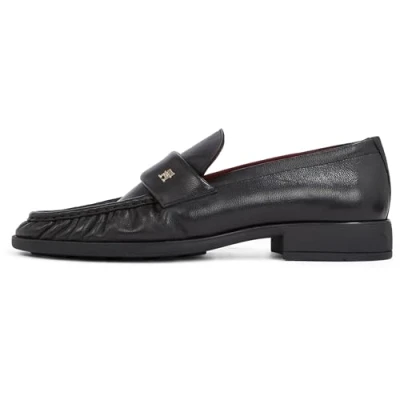 Abbildung von Tommy Hilfiger Loafer Pleated TOE Slipper, Damen, Größe: 40, Black Leder