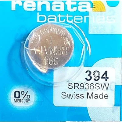 Abbildung von Renata Knopfzelle, Uhrbatterie, Silberoxid, 0 % Quecksilber, alle Größen, 1 Stück