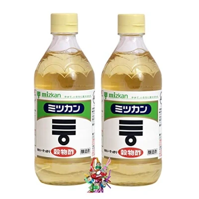 Abbildung von yoaxia ® 2er Pack [ 2x 500ml ] mizkan Getreideessig aus Japan/Sushi Essig/Grain Vinegar 4.2% Säure + ein kleiner Glücksanhänger gratis