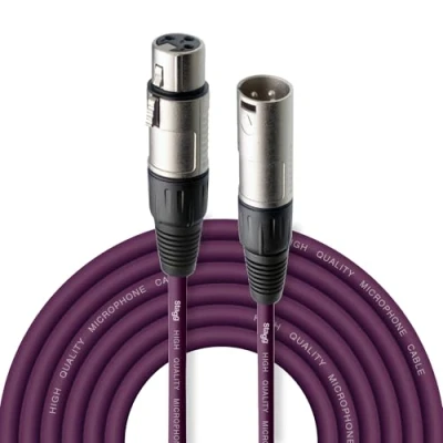 Abbildung von Stagg 6 m hochwertigen XLR auf Stecker Mikrofon Kabel violett