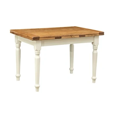 Abbildung von Biscottini Esstisch ausziehbar Made in Italy 120x80 cm Holz massiv Küchentisch