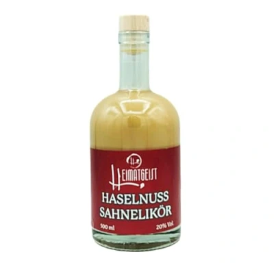 Abbildung von Haselnuss Sahnelikör 500ml, 20% vol.