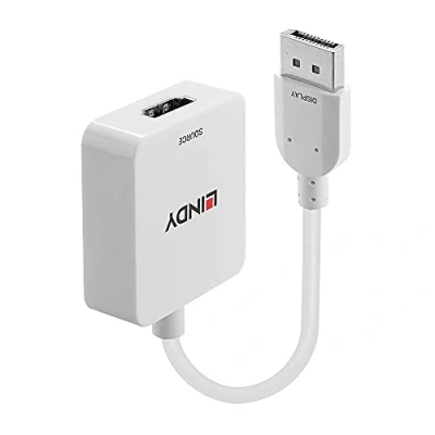 Abbildung von LINDY 38303 HDMI 18G auf DisplayPort 1.2 Konverter, weiß