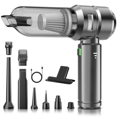 Abbildung von NVKHG Handstaubsauger, 22000Pa Handstaubsauger Akku, 3 Gang 8000 U/min Elektrische mit Bürstenloser Motor, Mini Staubsauger, Auto Kabellos Staubsauger für Büro Genutzt, Haus, Küche, Tierhaare