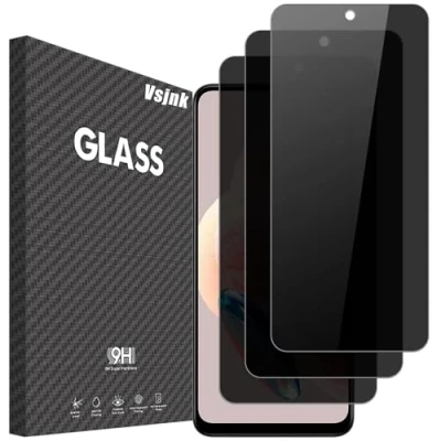 Abbildung von Vsjnk Sichtschutz fur Xiaomi Redmi Note 12 4G / 5G mit 3 Stück Anti Spähen Privatsphäre Panzer Schutz Glas Folie 9H Härte Tempered Glass HD Displayschutzfolie,kompatible