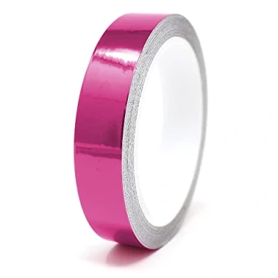 Abbildung von 8,5 Meter Glanz Zierstreifen Auto Motorrad Boot Modellbau Silber Chrom Finest Folia Dekorstreifen Seitenstreifen Klebestreifen (Chrom Pink, 12mm Breite)