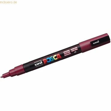 Abbildung von Uni Ball Fasermaler Posca PC 3M 0,9 1,3mm weinrot