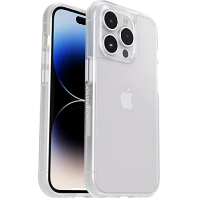 Abbildung von OtterBox Sleek Hülle für iPhone 14 Pro, stoßfest, sturzsicher, ultraschlank, schützende Hülle, Getestet nach Militärstandard,Transparent, Keine Einzelhandelsverpackung