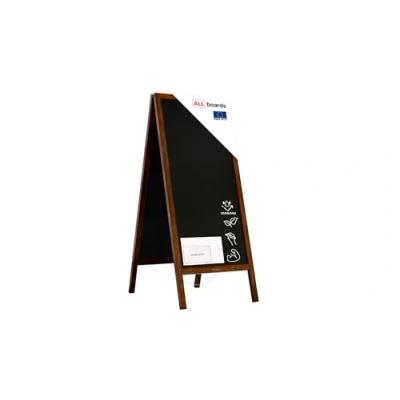 Abbildung von ALLboards Kundenstopper Wasserfest mit lackiertem Holzrahmen 150x61cm, Werbetafel, Gehwegaufsteller, Aufsteller, Straßenreiter, Kreide