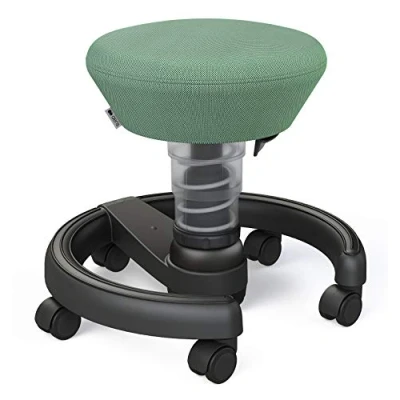 Abbildung von aeris Swoppster Kinderhocker ergonomischer Kinder Schreibtischstuhl Drehstuhl für gesundes Sitzen Kinderstuhl stufenlos höhenverstellbar, 32 47,5 cm Sitzhöhe
