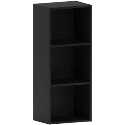 Abbildung von Vida Designs Oxford Bücherregal mit 3 Ebenen, würfelförmig, schwarz, Holz Regaleinheit für Büro, Wohnzimmermöbel