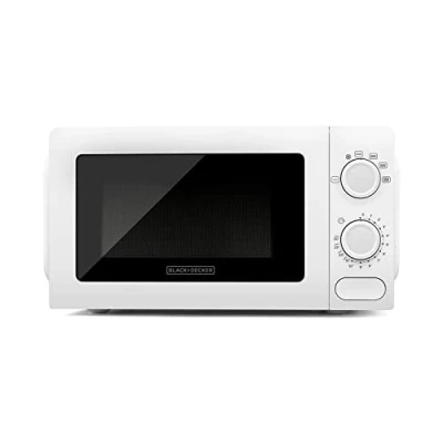 Abbildung von Black &amp; Decker BXMY700E, Arbeitsplatte, Solo Mikrowelle, 20 l, 700 W, Drehregler, Weiß