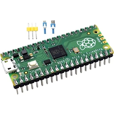 Abbildung von Adeept Raspberry Pi Pico Mikrocontroller Mini Entwicklungsplatine,Mit vorgelötetem Header und USB Kabel, basierend auf RP2040 Chip, Dual Core ARM Cortex M0+ Prozessor